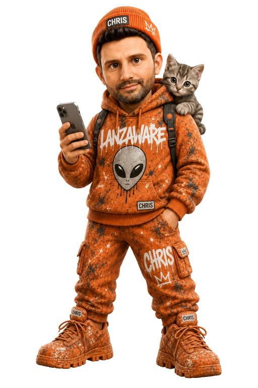Personaje 3D Lanzaware naranja