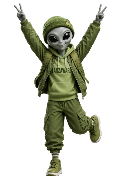 Alien 3D Lanzaware verde