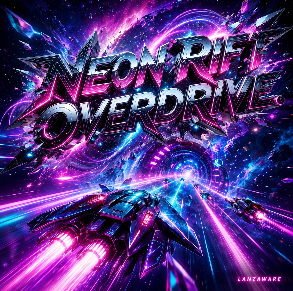 Neon Rift Overdrive - Juego futurista de velocidad espacial