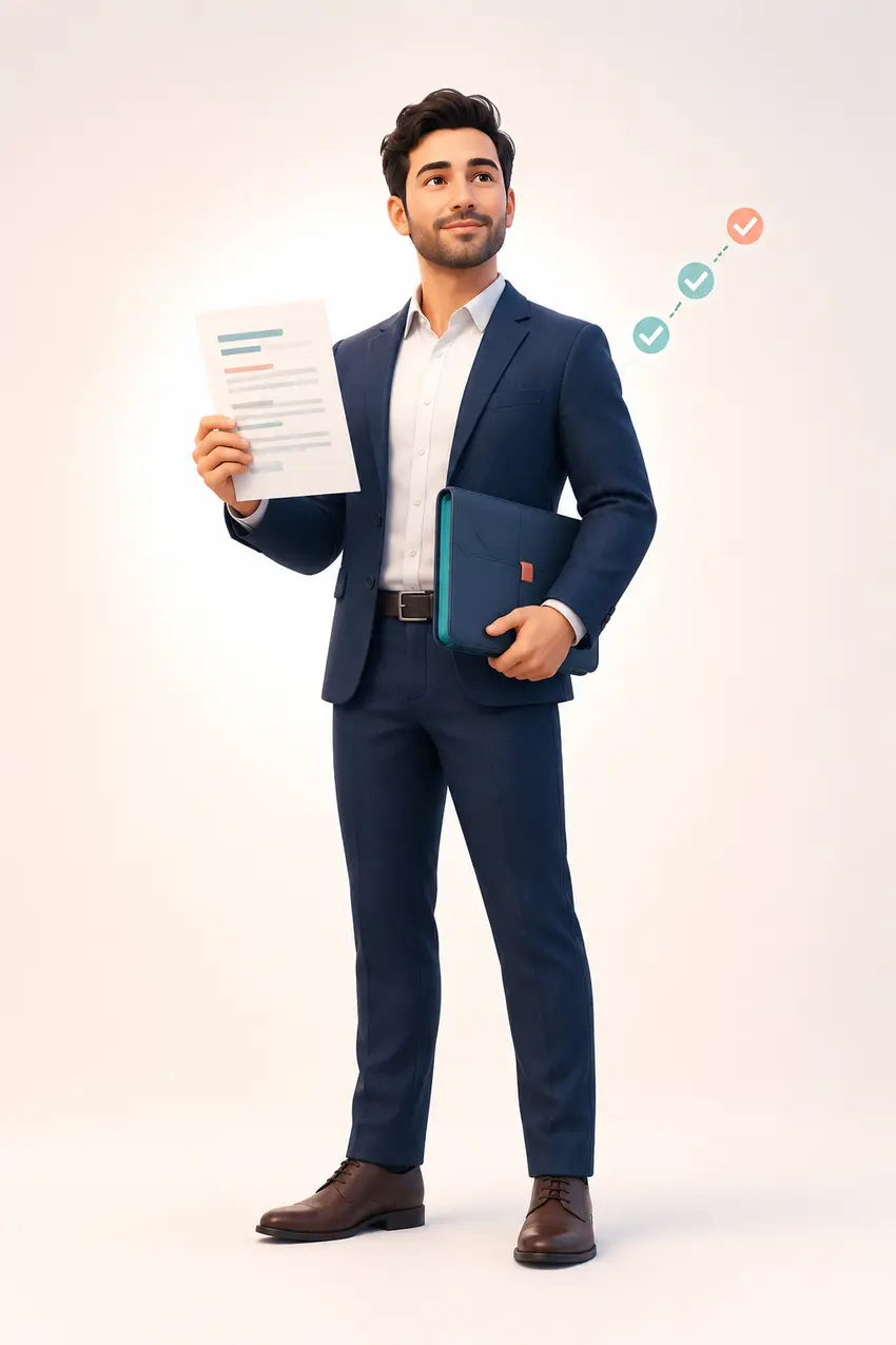 Profesional preparado para buscar empleo